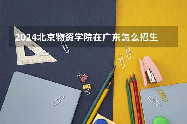2024北京物资学院在广东怎么招生的