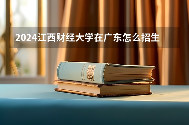 2024江西财经大学在广东怎么招生的