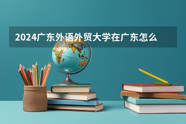 2024广东外语外贸大学在广东怎么招生的