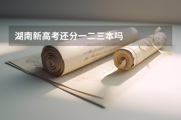 湖南新高考还分一二三本吗