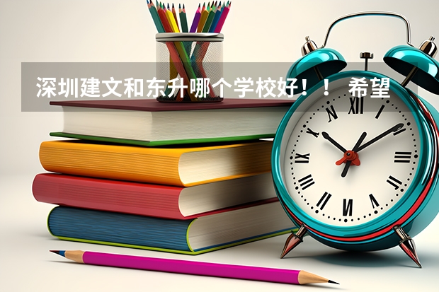 深圳建文和东升哪个学校好!! 希望具体