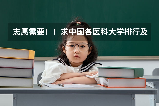 志愿需要!!求中国各医科大学排行及历年录取分数线(理科)(全国高校排名及录取分数线)