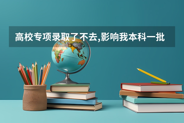 高校专项录取了不去,影响我本科一批吗