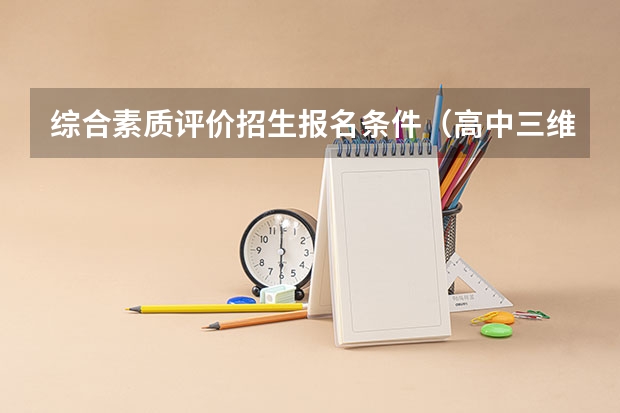 综合素质评价招生报名条件(高中三维一体报名需要费用?)