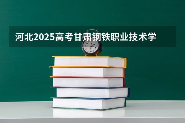 河北2025高考甘肃钢铁职业技术学院招生计划如何