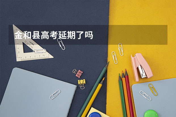 金和县高考延期了吗