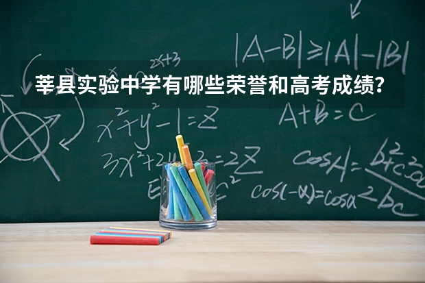 莘县实验中学有哪些荣誉和高考成绩？