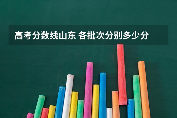 高考分数线山东 各批次分别多少分