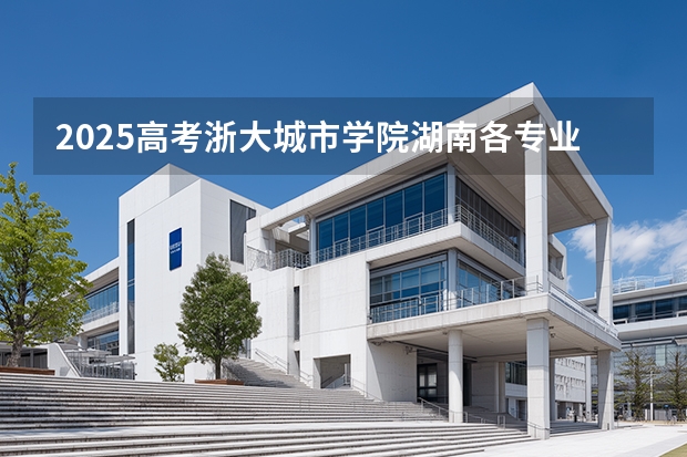 2025高考浙大城市学院湖南各专业招生人数多少（2026参考）