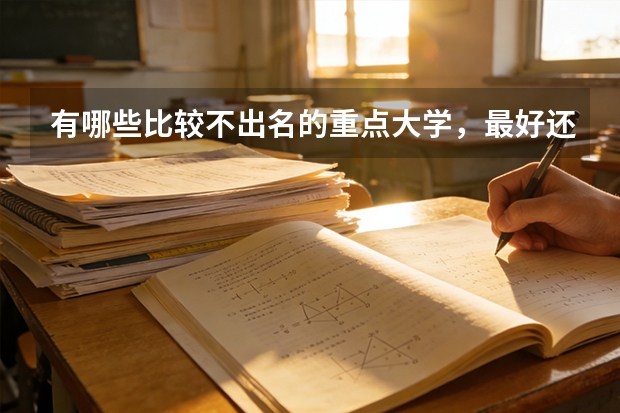 有哪些比较不出名的重点大学，最好还是985，211什么的，急求，拜托了