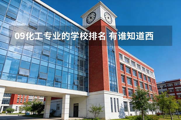 09化工专业的学校排名 有谁知道西安电子科技大学的专业排名，越详细越好。