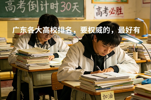 广东各大高校排名，要权威的，最好有出处~~~（国内二本大学？文科适合的专业？最好不与数学沾边或简单？考虑前景 写一下那些学校及专业排名和主要学的？）