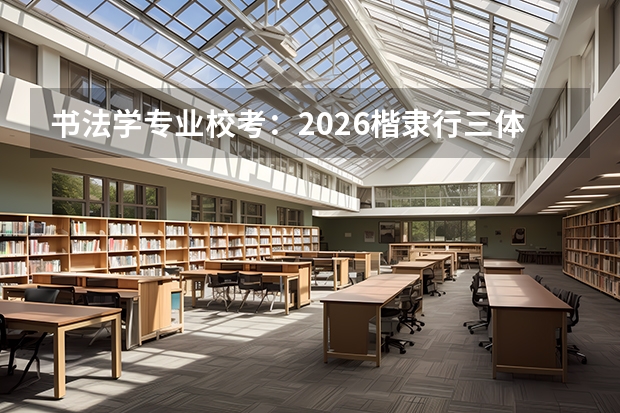 书法学专业校考：2026楷隶行三体必考