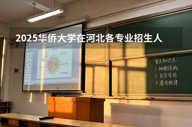 2025华侨大学在河北各专业招生人数多少（2026参考）