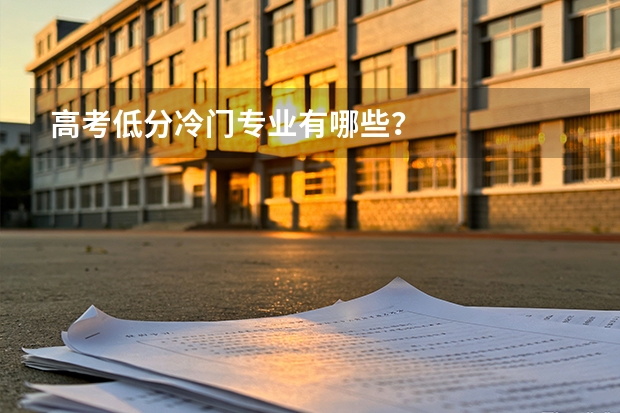高考低分冷门专业有哪些？