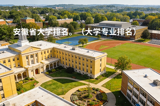 安徽省大学排名。（大学专业排名）