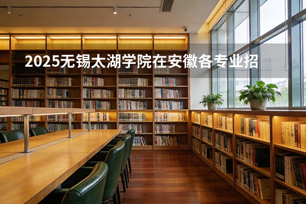 2025无锡太湖学院在安徽各专业招生人数多少（2026参考）