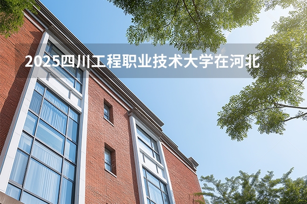 2025四川工程职业技术大学在河北各专业招生人数多少（2026参考）