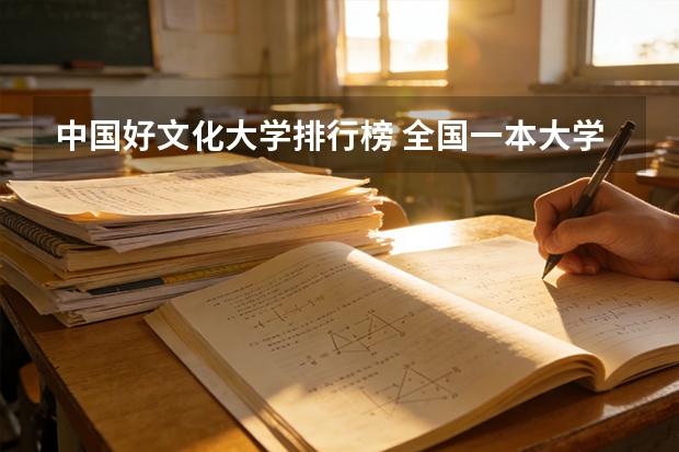 中国好文化大学排行榜 全国一本大学排名