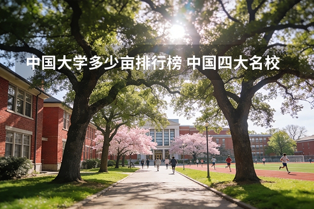 中国大学多少亩排行榜 中国四大名校是哪四大名校？