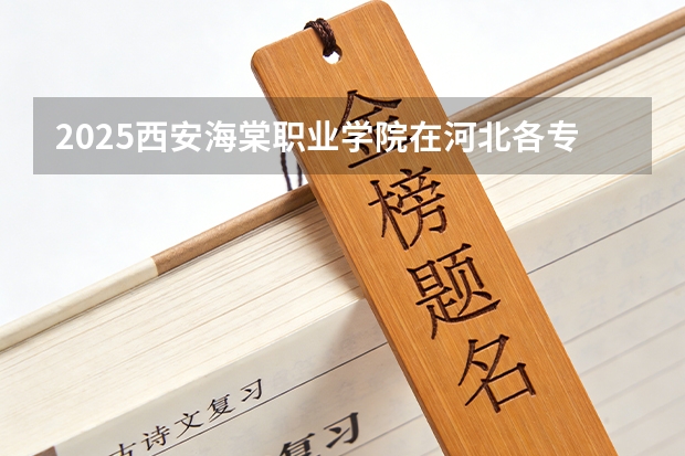 2025西安海棠职业学院在河北各专业招生人数多少（2026参考）