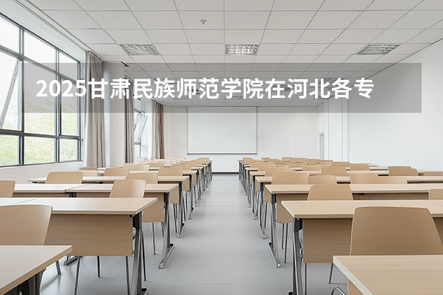 2025甘肃民族师范学院在河北各专业招生人数多少（2026参考）