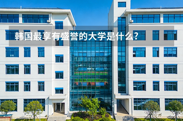 韩国最享有盛誉的大学是什么?