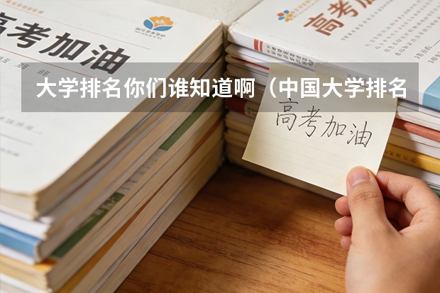大学排名你们谁知道啊（中国大学排名）
