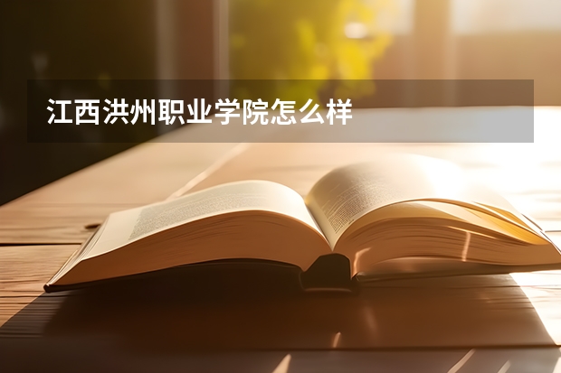 江西洪州职业学院怎么样