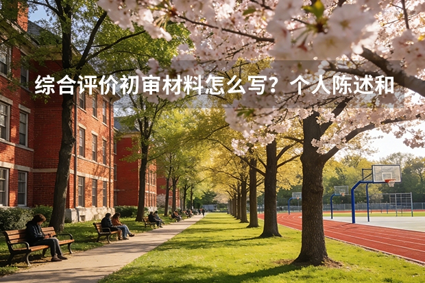 综合评价初审材料怎么写？个人陈述和材料的准备方法说明