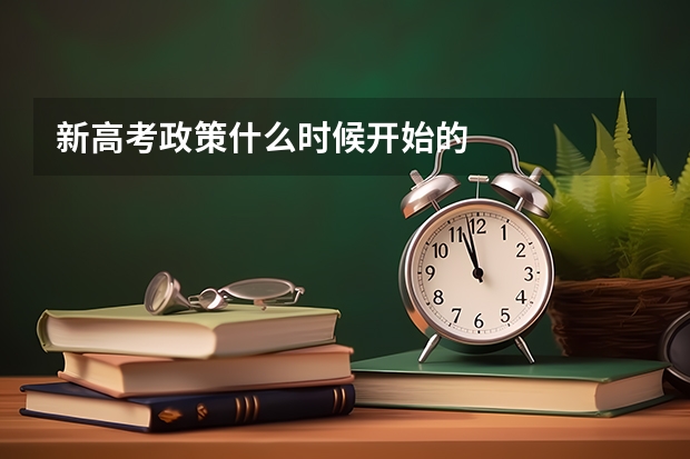 新高考政策什么时候开始的
