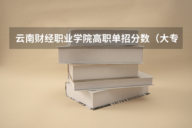 云南财经职业学院高职单招分数(大专单招考试1类考390报啥学校?)