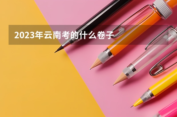 2023年云南考的什么卷子