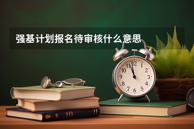 强基计划报名待审核什么意思