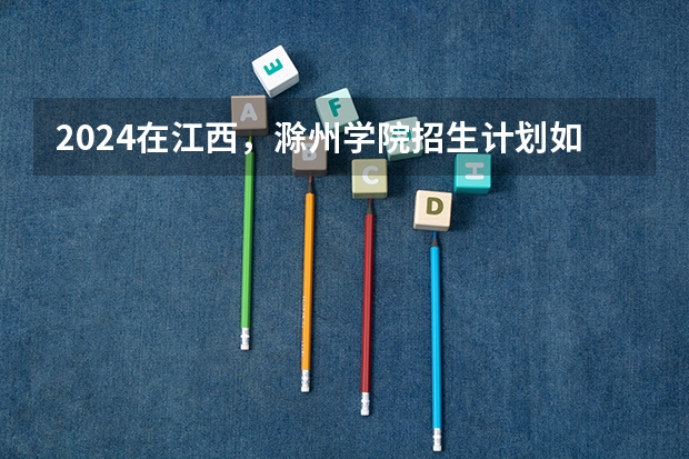 2024在江西，滁州学院招生计划如何
