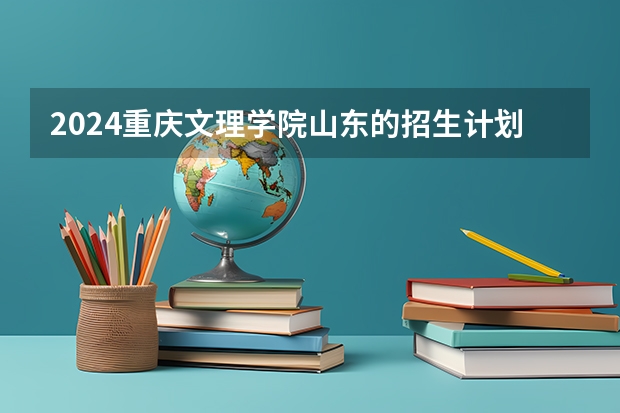 2024重庆文理学院山东的招生计划