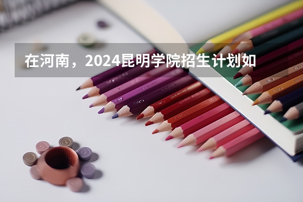 在河南，2024昆明学院招生计划如何