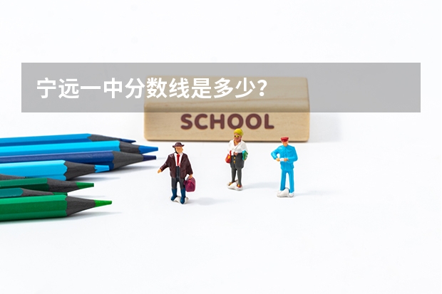 宁远一中分数线是多少?
