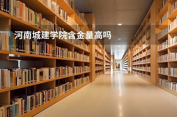 河南城建学院含金量高吗