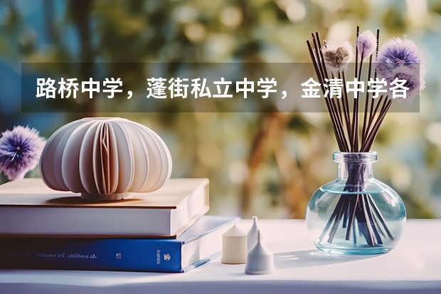 路桥中学,蓬街私立中学,金清中学各自的录取分数线。的!! 台州市路桥区 路桥中学 的中考分数线