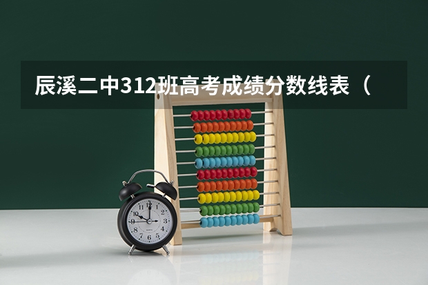 .辰溪二中312班高考成绩分数线表(辰溪博雅实验学校高考成绩)