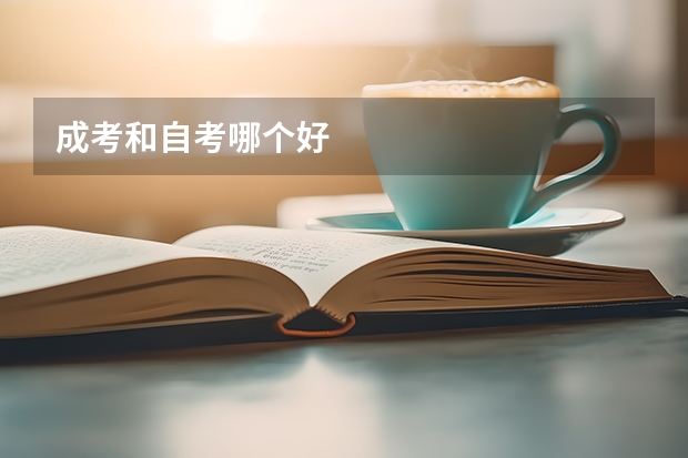 成考和自考哪个好