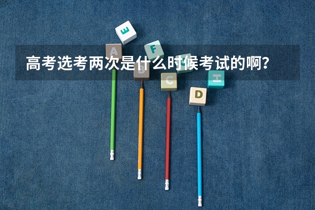 高考选考两次是什么时候考试的啊？