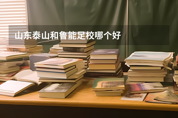 山东泰山和鲁能足校哪个好