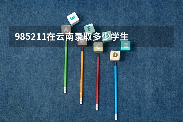 985211在云南录取多少学生