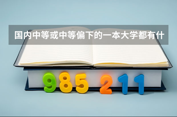 国内中等或中等偏下的一本大学都有什么？分数线要多少